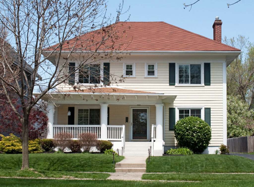 Front of house with steps